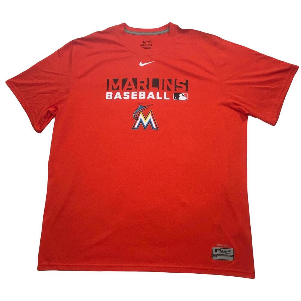 Nike Dri-Fit 2XL  Miami Marlins Shirt - Men’s MLB shirt Orange